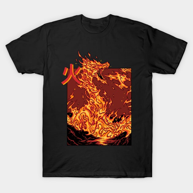 Fire dragon T-Shirt by Alien Version